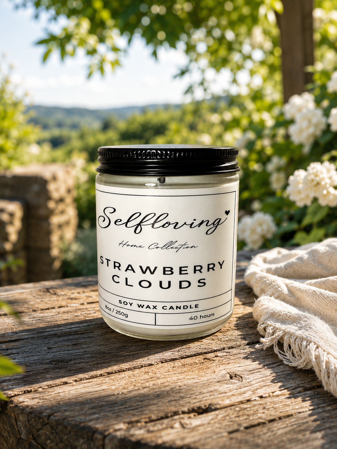 Strawberry Clouds | Hand-Poured Soy Wax Candle