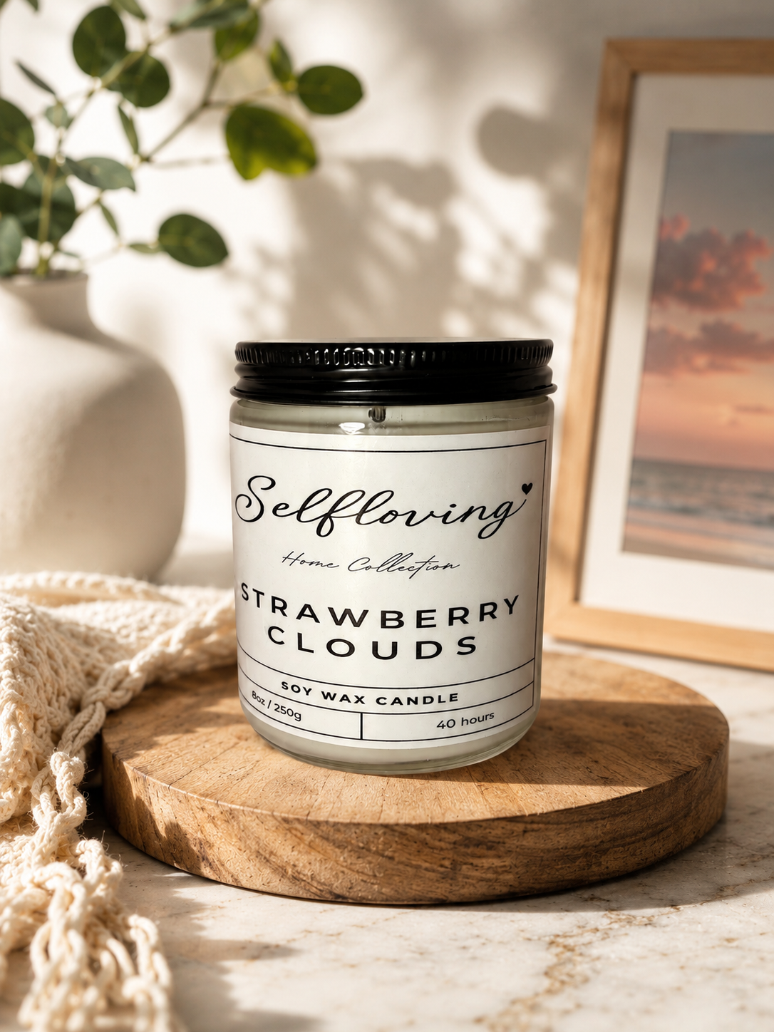 Strawberry Clouds | Hand-Poured Soy Wax Candle